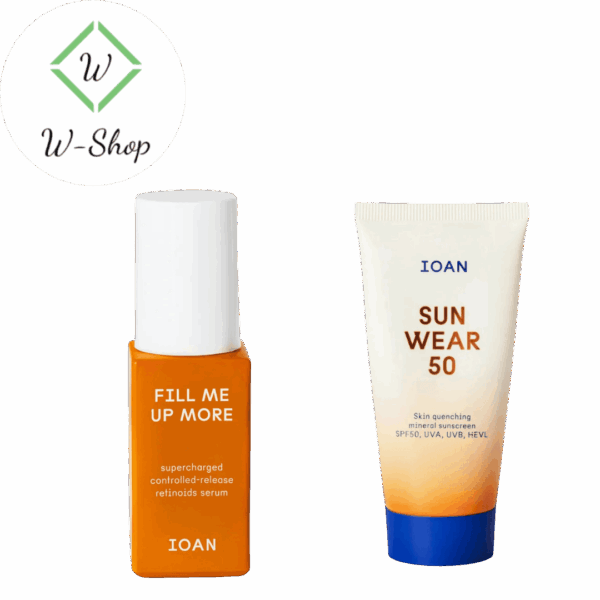 IOAN Power Duo – Getinte Zonnecrème + Fill Me Up More Serum
