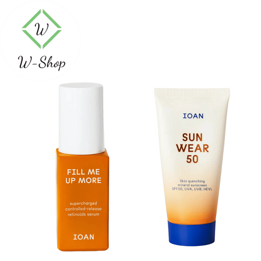 IOAN Power Duo – Getinte Zonnecrème + Fill Me Up More Serum