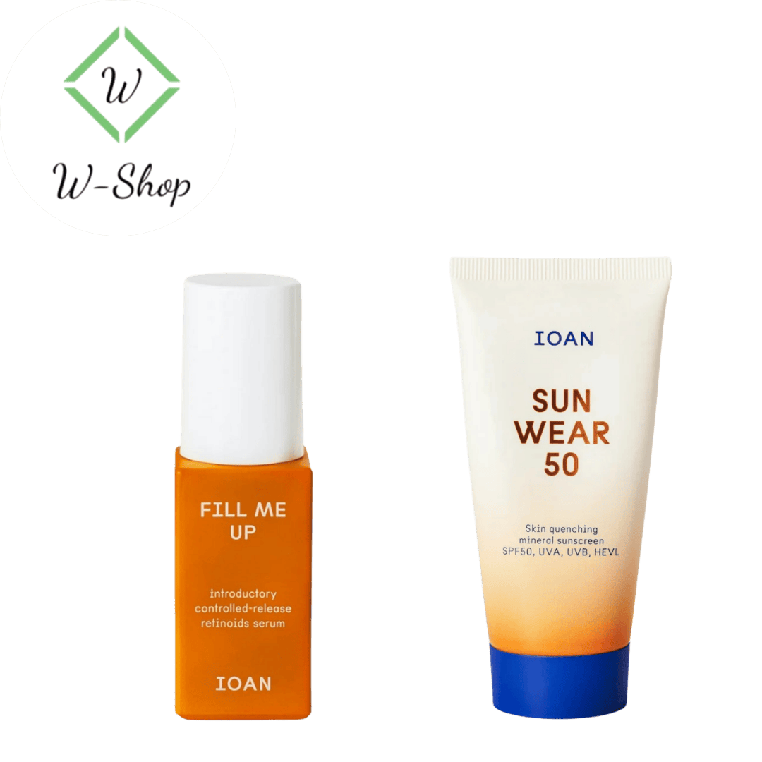 IOAN Day & Night Duo – Getinte Zonnecrème + Fill Me Up Serum